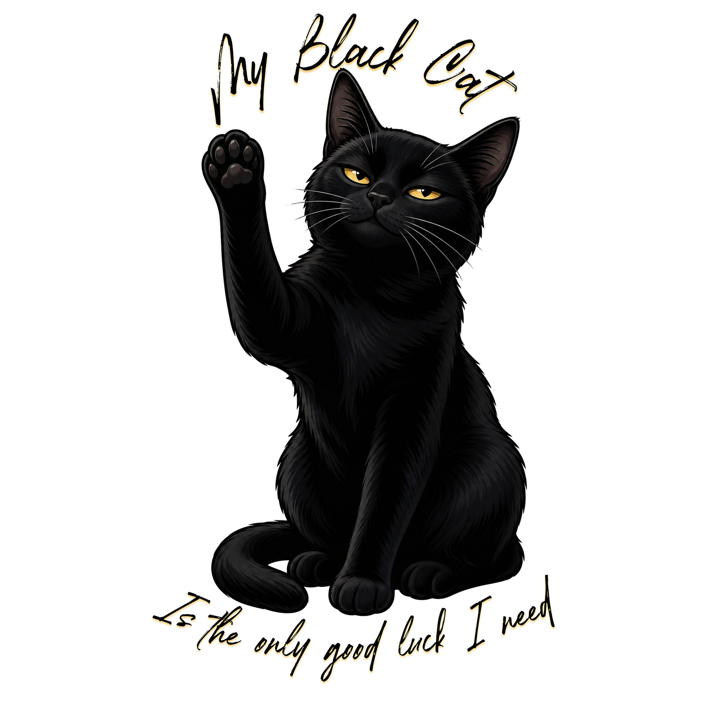 My Black Cat Is the Only Good Luck I Need Classic Tee