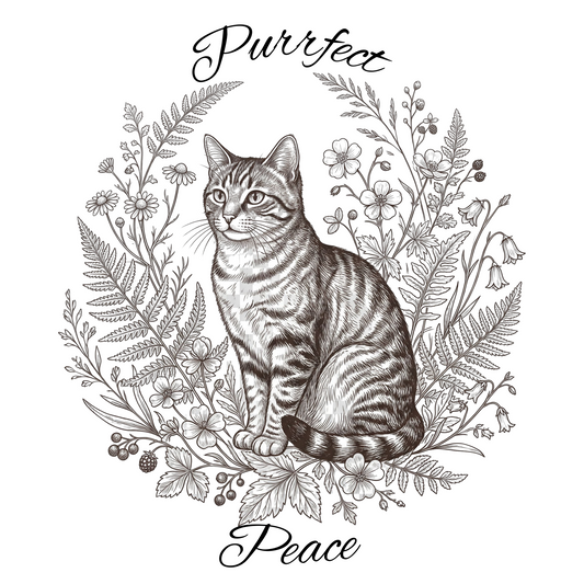 Tabby Cat Purrfect Peace Classic Tee