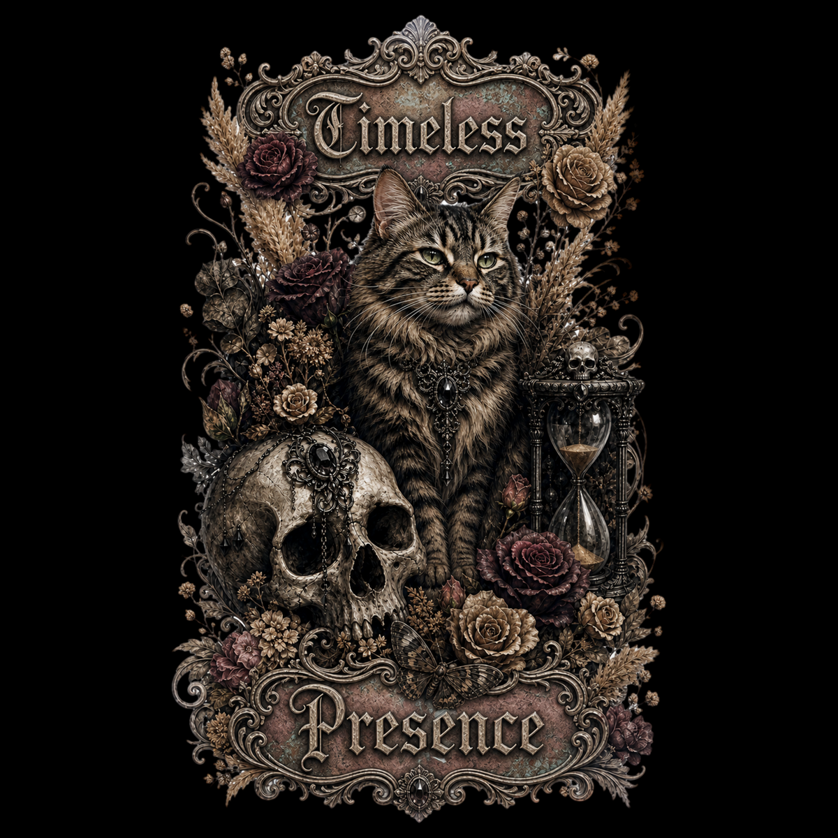 Tabby Cat Timeless Presence Gothic Classic Tee