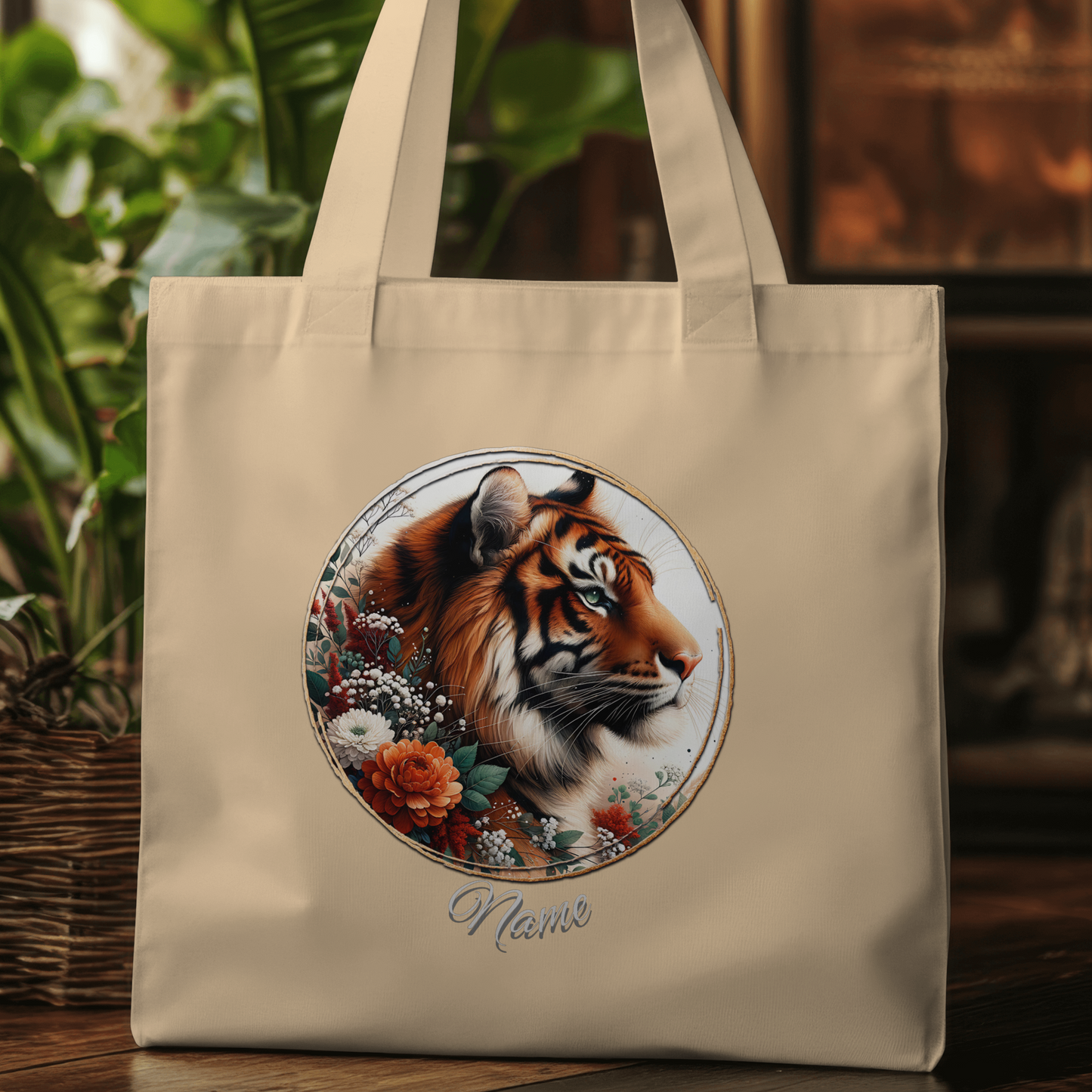 Personalized Tiger Eco Tote Bag