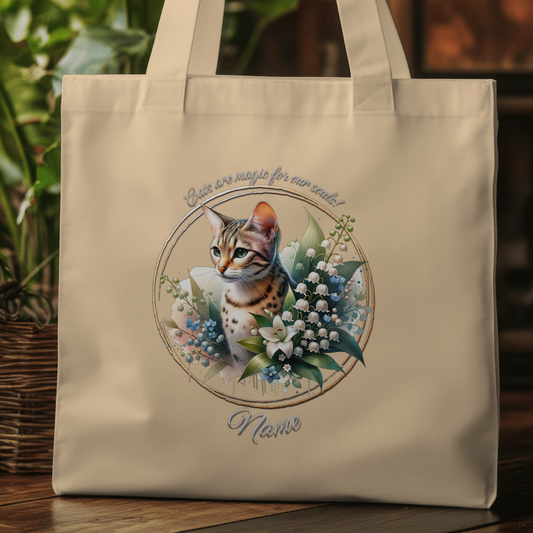 Personalized Toyger Cat Eco Tote Bag