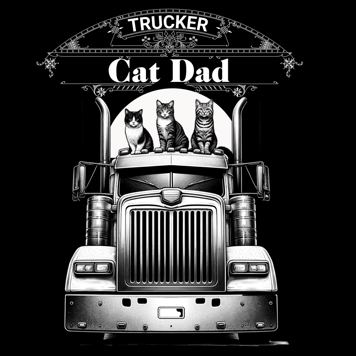 Trucker Cat Dad Classic Tee