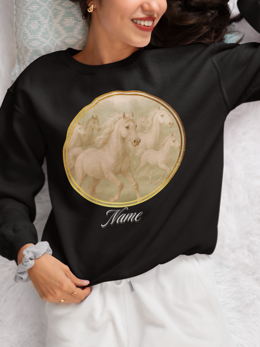 Vintage Look Horse Herd Personalized Sweatshirt
