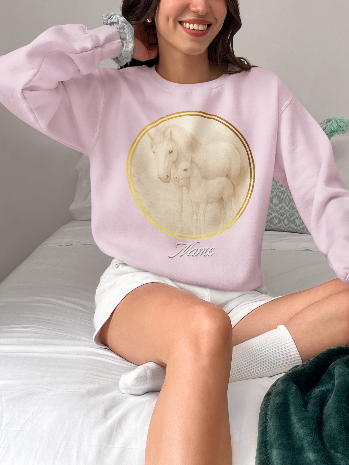 Vintage Look Mare & Colt Personalized Sweatshirt
