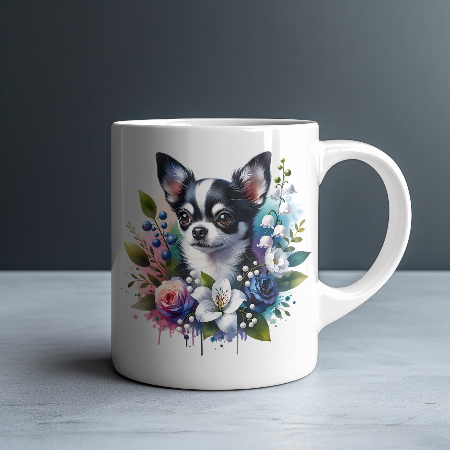 Chihuahua Personalized White Glossy Mug