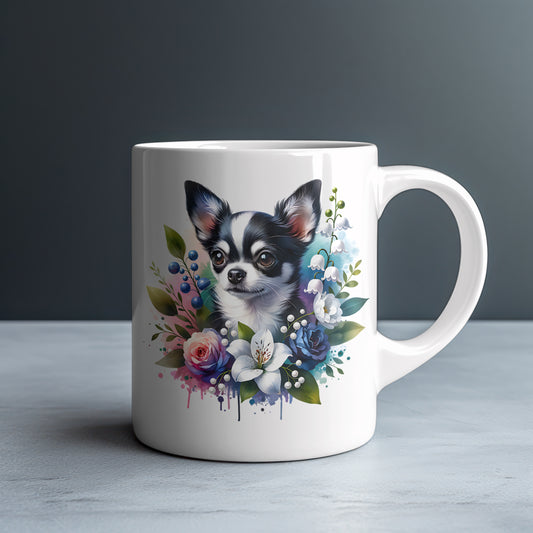 Chihuahua Personalized White Glossy Mug