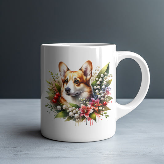 Welsh Corgi Personalized White Glossy Mug