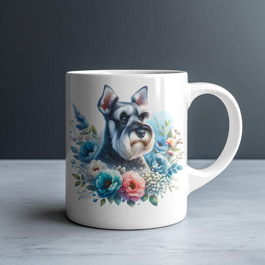 Miniature Schnauzer Personalized White Glossy Mug