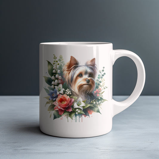Yorkshire Terrier Personalized White Glossy Mug