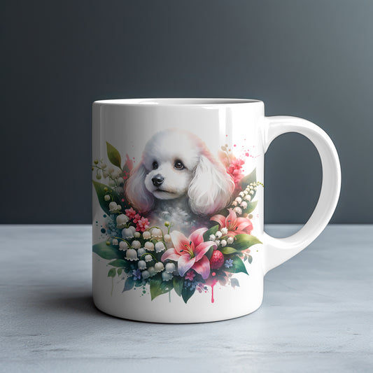 Toy Poodle Personalized White Glossy Mug