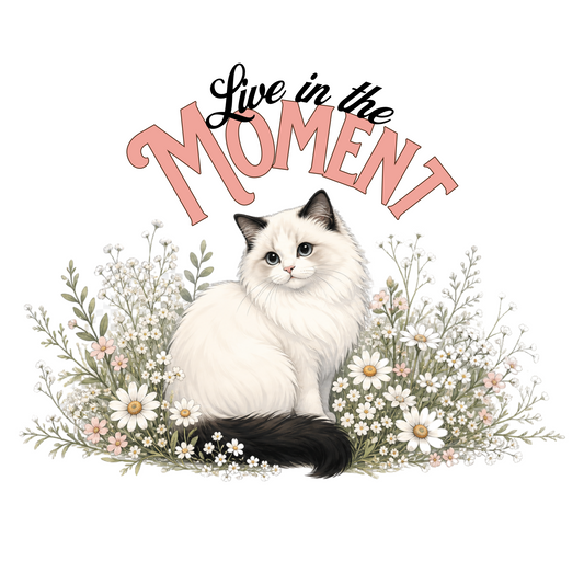 White Cat Live in the Moment Classic Tee