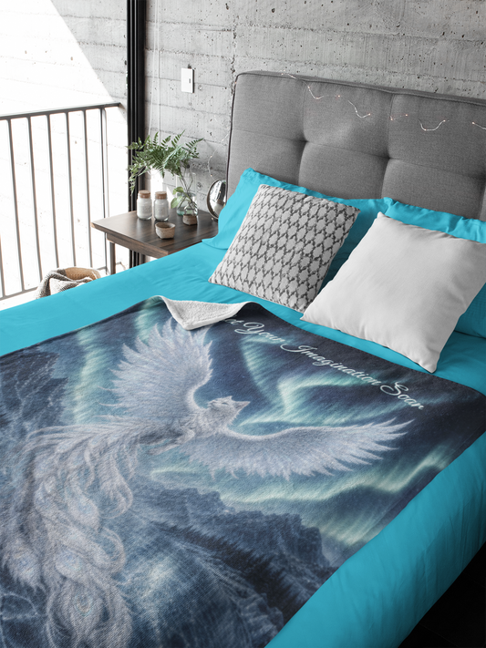 Personalized White Cat Phoenix Throw Blanket